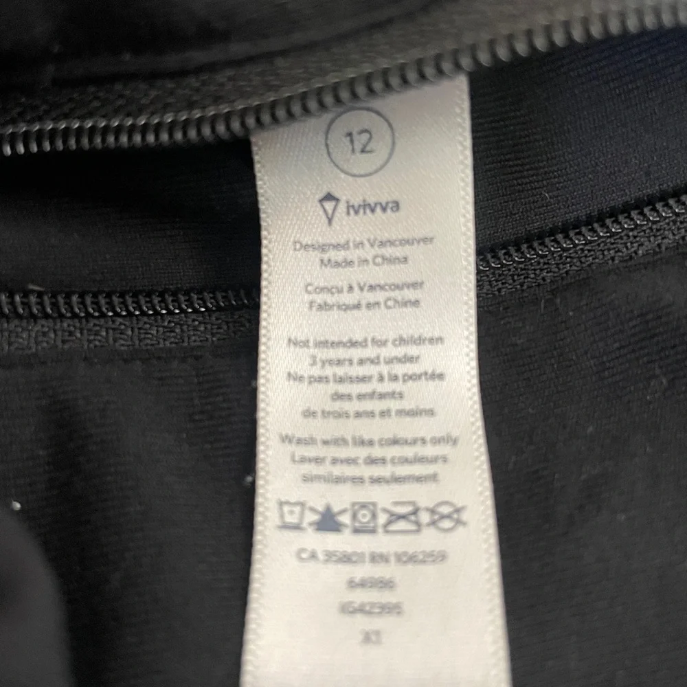 Ivivva Reverisible Blue Black Define Full Zip Jacket
